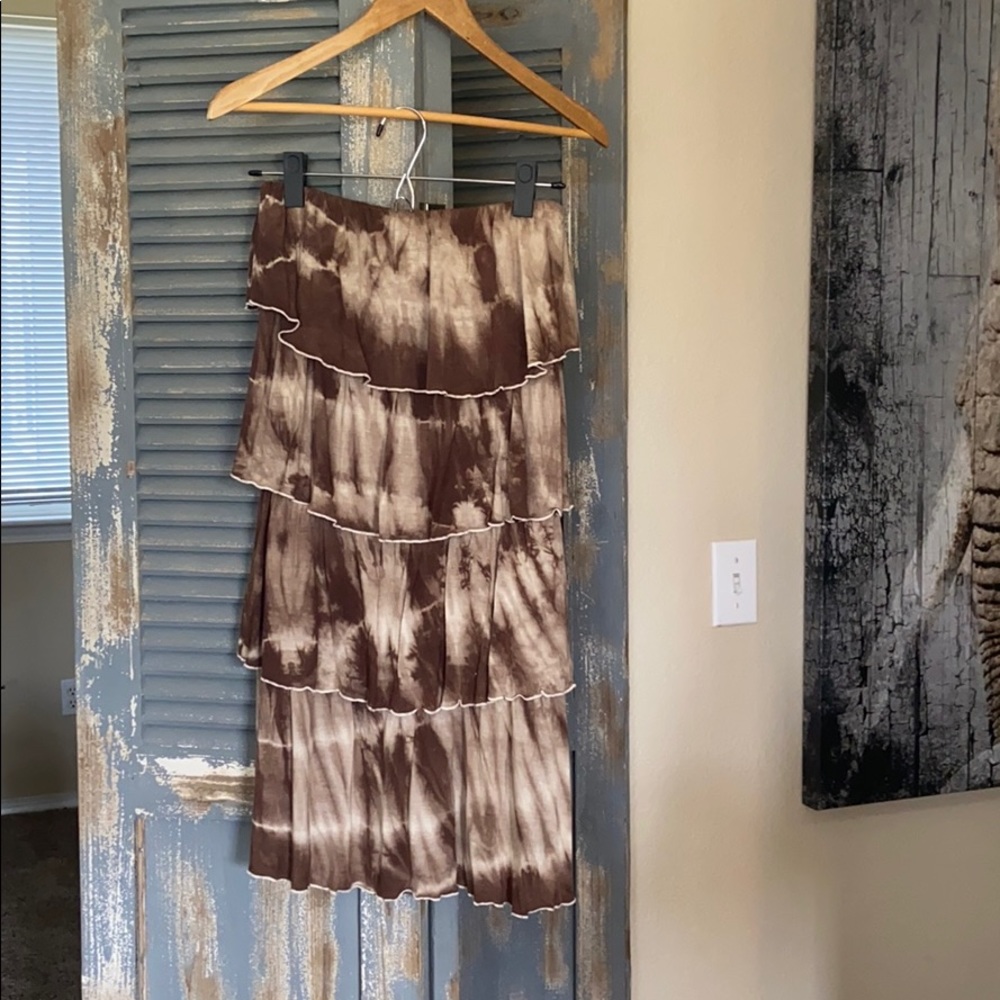 Free People strapless tie-dye dress